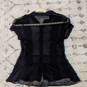 Monteau Cottagecore Dark Academia Lace Blouse